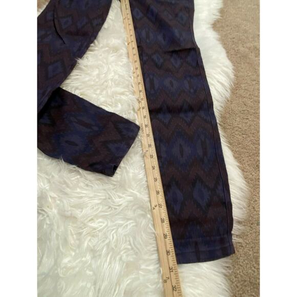 Free People Womens Chino Pants Pockets Belt Loops Geometric Pattern Size W 29 - Picture 7 of 9